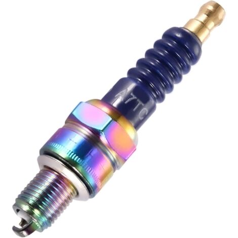 Bougie d'allumage haute performance bleue A7tc pour motos 50cc, 70cc, 90cc, 110cc et quads 150 (1/5)