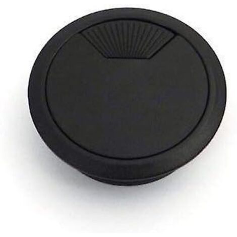 Lot de 10 passe-câbles noirs de 60 mm de diamètre (1/5)