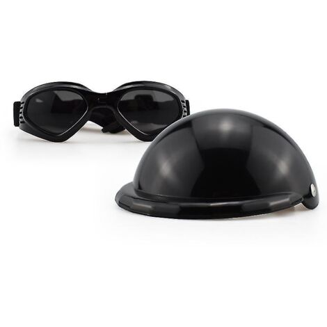 Casque de sécurité réglable pour chien avec lunettes de protection pour moto (1/5)
