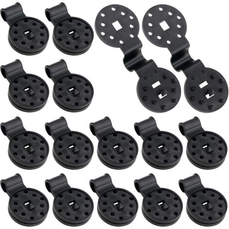 Clips de fixation noirs pour filets d'ombrage (50 pièces) - Fixation pour toiles de clôture, toiles coupe-vent et filets d'ombrage (1/5)