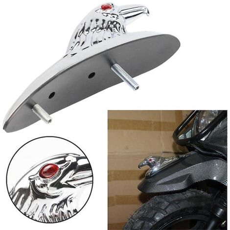 Ornement chromé tête d'aigle pour garde-boue de moto 4x4, cadres avant et supports de capot de voiture (1/5)