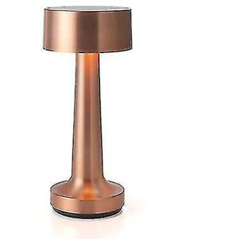 Lampe de table rechargeable rose doré à capteur tactile (1/4)
