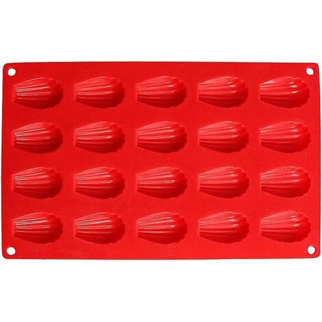 Moule à madeleines en silicone, mini-muffins cannelés, résistant aux hautes températures, idéal pour la cuisson de muffins, cupcakes, brownies, gâteaux et puddings. (1/5)