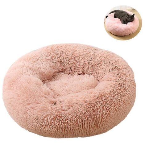Coussin pour animaux de compagnie lavable en forme de donut, en peluche réconfortante - 40 cm (1/3)