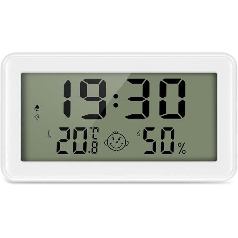 Hygromètre-thermomètre numérique d'intérieur avec grand écran LCD pour la surveillance de l'humidité et de la température (1/5)