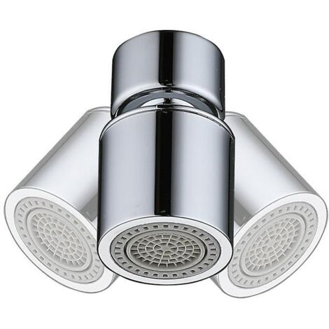 Aérateur de robinet de cuisine pivotant à 360° avec filtre de pommeau de douche réglable à 2 modes (1/5)