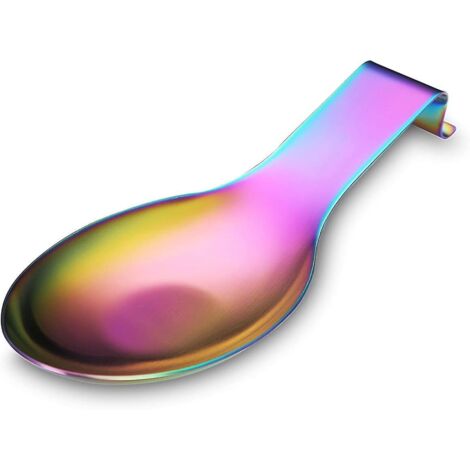 Repose-cuillère arc-en-ciel mat en acier inoxydable pour cuisinière - Porte-ustensiles de cuisine (1/5)