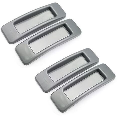 Poignées de porte et de placard de cuisine autocollantes grises, lot de 4 (1/5)