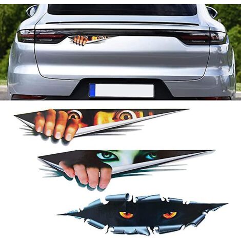 Autocollants 3D Yeux de Léopard qui Espionnent - Lot de 3 (1/4)