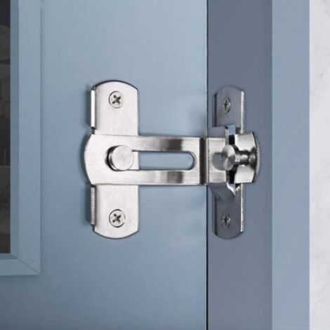 Verrou à barillet coulissant avec vis pour portes et fenêtres de toilettes (1/5)