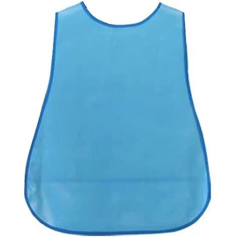 Bavoir imperméable et lavable pour adulte avec poche - Bleu