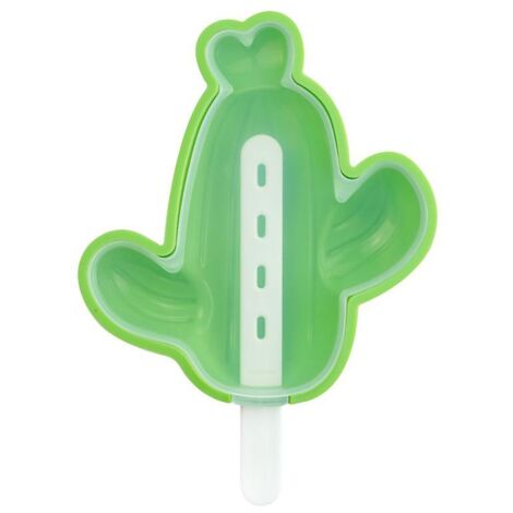 Moule à glace cactus en silicone vert avec couvercle, machine à glace artisanale (1/4)