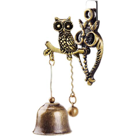 Clochette hibou en fonte de style vintage pour la décoration de la maison et du jardin (1/5)