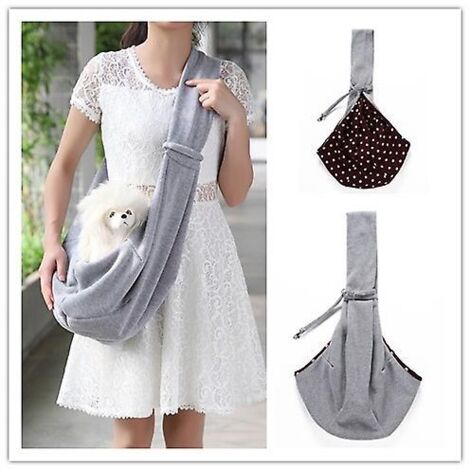 Sac à dos pliable gris portable pour chat (1/5)