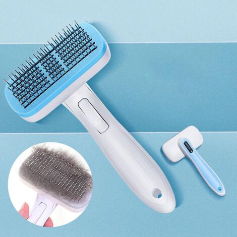 Brosse autonettoyante pour chiens et chats - Élimine jusqu'à 95 % des poils morts et emmêlés (1/5)