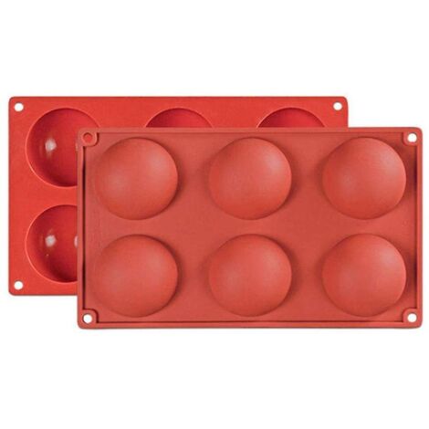 Moule à pâtisserie hémisphérique en silicone antiadhésif - Lot de 2 (1/5)