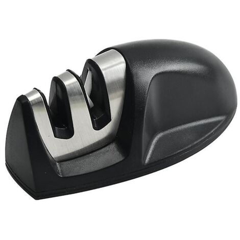 Affûteur de couteaux de cuisine 2 en 1 polyvalent avec base noire antidérapante (1/5)