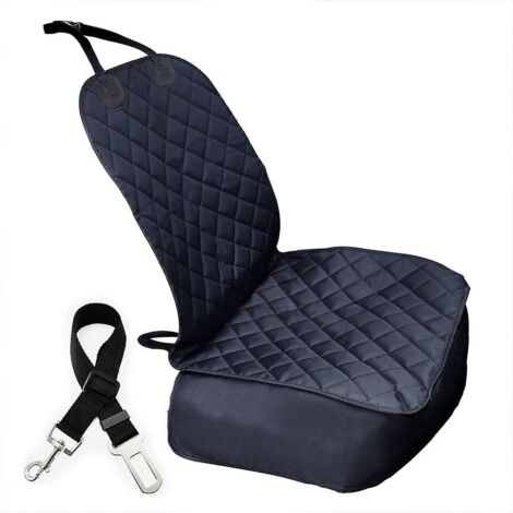 Housse de siège auto imperméable et antidérapante en tissu Oxford pour animaux de compagnie, compatible avec les sièges avant de voitures, camions et SUV équipés d'une ceinture de sécurité - PHWJ (1/5)