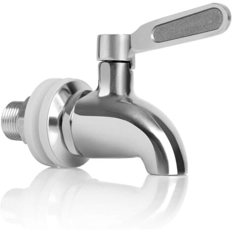 Robinet de remplacement en acier inoxydable pour fût de boisson - Robinet distributeur résistant à l'usure de 16 mm (1/5)