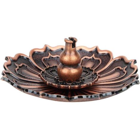 Socle pour brûleur d'encens Mini Lotus Stick - Bronze rouge (1/5)