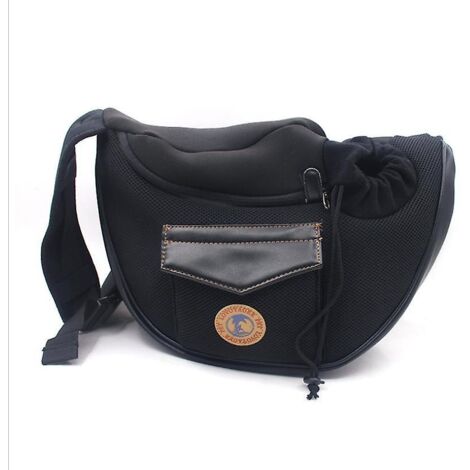 Sac à dos de transport portable et respirant noir pour chats, chiens et petits animaux (1/5)
