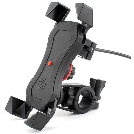 Support universel rotatif à 360° pour téléphone portable (vélo et moto) compatible avec les GPS et smartphones de 4 à 6,5 pouces. (1/5)
