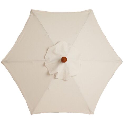 Toile de rechange beige imperméable pour parasol 6 baleines 2M avec protection anti-UV