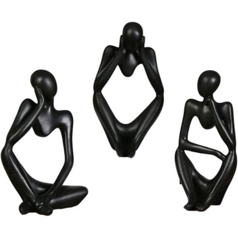 Sculpture abstraite moderne représentant un penseur, idéale pour la décoration de bureau. (1/5)