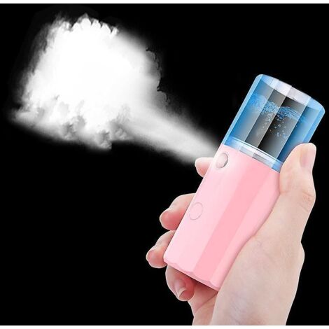 Pulvérisateur électrique à brume fine pour le nettoyage des petits flacons pulvérisateurs roses (1/4)
