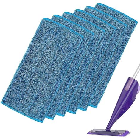 Lot de 6 lingettes réutilisables pour Swiffer Wetjet et Flash Powermop (1/5)