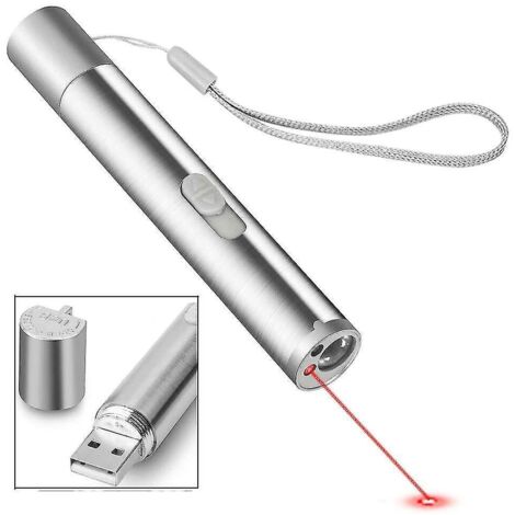 Lampe torche laser 3 en 1 rechargeable par USB en forme de chat avec lampe UV (1/5)