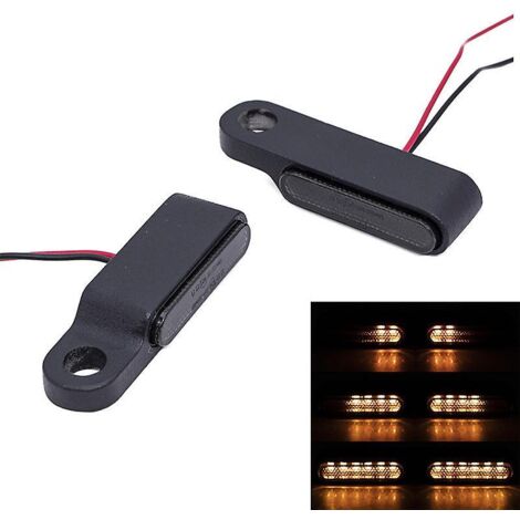 Mini clignotant LED noir pour moto, scooter, style café racer (1/5)