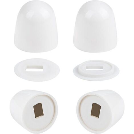 Ensemble d'accessoires de nettoyage pour abattant de toilettes comprenant 10 paires de capuchons de boulons blancs et de boulons d'ancrage (1/5)
