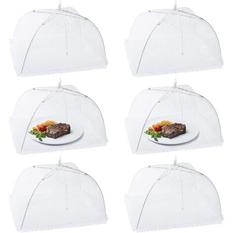 Ensemble de 6 couvercles alimentaires pliables pour barbecue, pique-nique et repas en plein air (1/5)