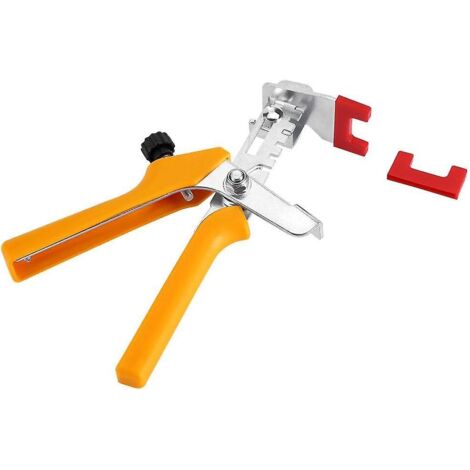 Kit de pince de nivellement pour carrelage jaune et noir - Outil de pose de carrelage métallique avec pince de sol (1/5)