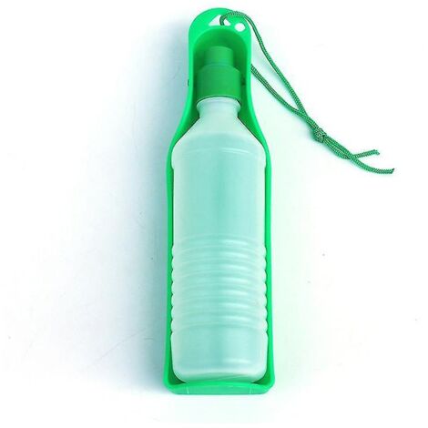 Gourde pliable de 500 ml en plastique vert pour chien (1/3)
