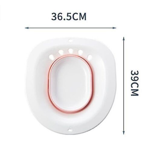 Bain de siège pliable pour siège de toilette - Idéal pour les soins pendant la grossesse et après l'accouchement - Conçu pour les bains du périnée, les hémorroïdes et les soins anaux (1/4)