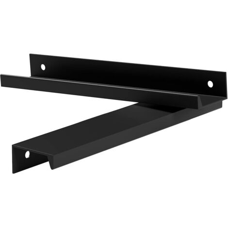 Lot de 10 poignées de placard de cuisine en alliage d'aluminium avec vis - Poignées invisibles pour meubles de cuisine, tiroirs et chambre (128 mm) (1/5)