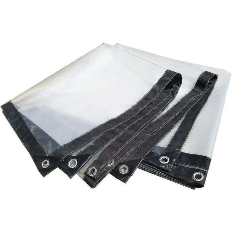 Bâche transparente, pliable et imperméable avec œillets 2 x 3 m (1/5)
