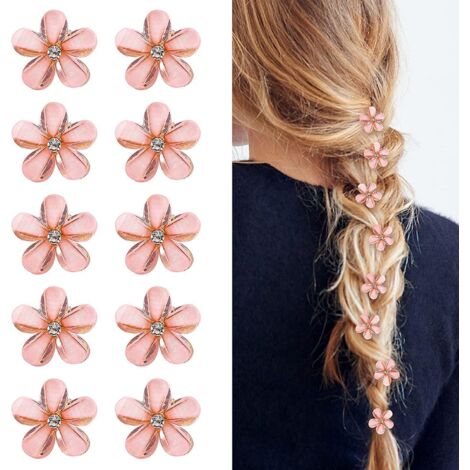 Ensemble de mini pinces à cheveux en forme de diamant - Lot de 10 accessoires pour cheveux pour femmes et filles - Idéal pour un usage quotidien, les fêtes et les mariages (1/5)