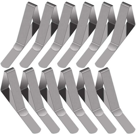 Lot de 30 pinces à nappe en acier inoxydable, 7,5 cm x 4,5 cm, par Rare Pearl (1/5)