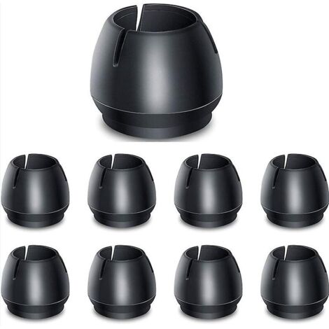 Patins en feutre pour pieds de chaise - Lot de 24 embouts antidérapants en silicone avec patins en feutre pour pieds de meubles (1/4)
