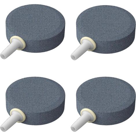 Lot de 4 disques diffuseurs d'air pour aquarium, compatibles avec les nano-pompes à air, les aquariums, les petits bassins, les réservoirs et les systèmes hydroponiques. (1/5)