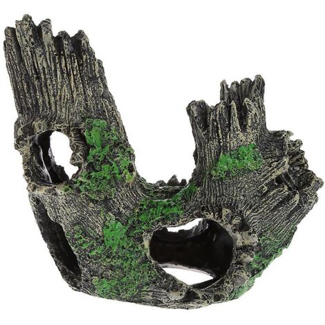 Décoration de grotte en résine en forme d'épave pour aquarium - Ornement de grotte en bois artificiel et décoration pour la maison et le jardin (1/5)