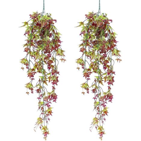 Lot de 2 guirlandes de lierre artificiel de 78 cm pour mariage, jardin ou décoration murale (1/5)
