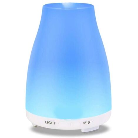 Humidificateur d'aromathérapie ultrasonique 200 ml avec diffuseur d'huiles essentielles à brume fraîche et LED 7 couleurs - Idéal pour la maison, le bureau, la chambre de bébé, la chambre à coucher et (1/5)
