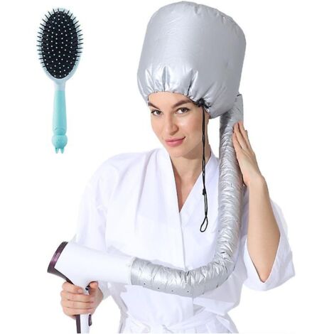 Bonnet de sèche-cheveux à capuche souple et ajustable pour soins profonds des boucles (1/5)
