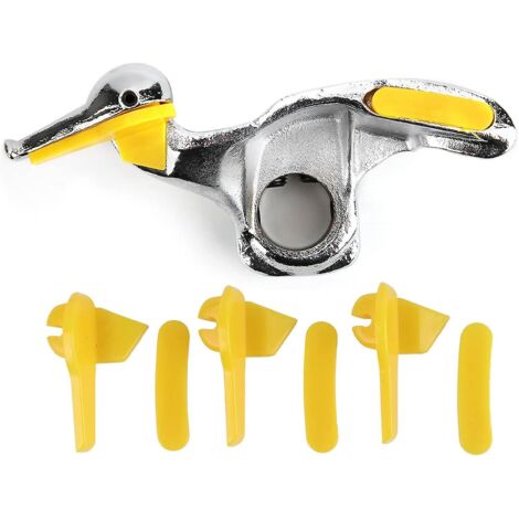 Support de démonte-pneus en acier inoxydable avec tête en forme de canard de 29 mm et coussinets de protection (1/5)
