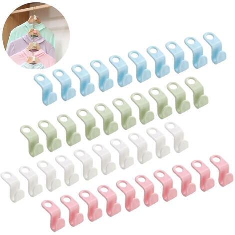 Ensemble de 40 crochets de suspension pour penderie, gain de place (1/4)