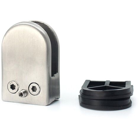 Pinces à verre (4/8 pièces) en acier inoxydable, support de verre réglable à dos plat pour verre de 9 à 14 mm (4 pièces)